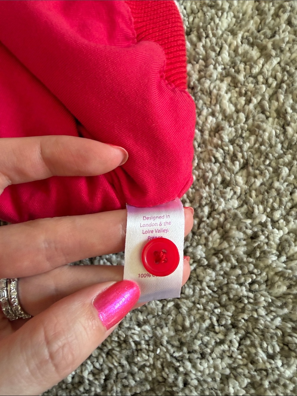 Rachel Riley Bright Red Heart Cardigan - Picture 4 of 4